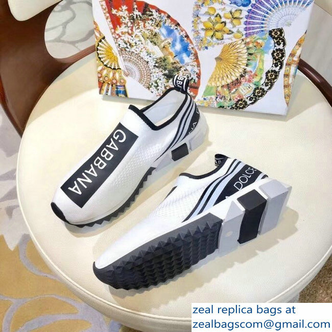 Dolce  &  Gabbana Branded Sorrento Lovers Sneakers White 2018